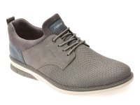 Pantofi RIEKER gri, 14450, din piele ecologica - 1