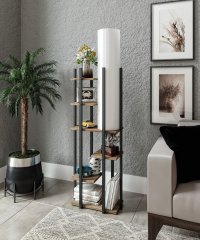 Lampadar Vogue - SRC Negru/Alb Natural - 1