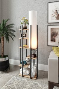 Lampadar Vogue - SRC Negru/Alb Natural - 2