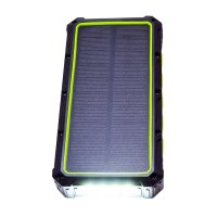 Baterie externa solara A+ Emeszon® 36000 mAh Type C USB 3A, incarcare wireless, IP66, LED, Quick Charge 3.0, negru-verde - 7