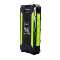 Baterie externa solara A+ Emeszon® 36000 mAh Type C USB 3A, incarcare wireless, IP66, LED, Quick Charge 3.0, negru-verde - 5