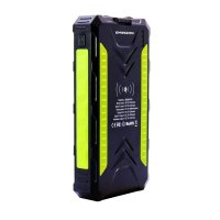 Baterie externa solara A+ Emeszon® 36000 mAh Type C USB 3A, incarcare wireless, IP66, LED, Quick Charge 3.0, negru-verde - 2