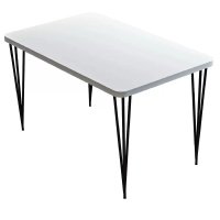Masa bucatarie  texturata, Serena Homs 70 x 110 cm, alb/negru - 1