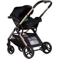 Carucior 3 in 1 Chipolino Euphoria Noir cu suspensii si sezut reversibil - 4