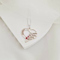 Lantisor Dragii MAMEI - 4 nume si cristale Swarovski - Argint 925 - 1