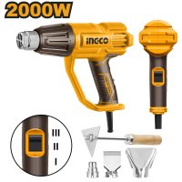 Pistol cu Aer Cald Ingco HG200078, 2000W, 3 Setări de Temperatură + Accesorii - 1