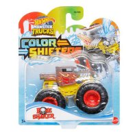 Masinuta Hot Wheels Monster Trucks Color Shifters Bone Shaker, scara 1:64 - 1
