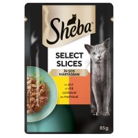 SHEBA Select Slices, Pui si Vita in Sos, Hrană Umedă pentru Pisici, Bax 85g x 28 Bucăți - 1