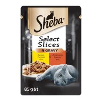 SHEBA Select Slices, Pui si Vita in Sos, Hrană Umedă pentru Pisici, Bax 85g x 28 Bucăți - 2