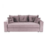 Canapea ARISSA extensibila, 3 locuri, cu arcuri, roz, 235x110x77 cm - 1