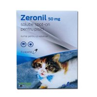 Pipete antiparazitare pisici, Zeronil, 50 mg 6 pipete - 1