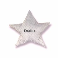 Perna decorativa personalizata Steluta din plus minky gri - 1