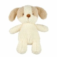 Nattou Baby Dog - Jucarie Plus pentru Bebelusi, 24 cm, Bej, Material Moale si Pufos, Ideal pentru Joaca si Confort - 1