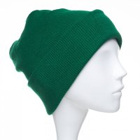 Caciula model clasic tricotat, dublata in interior, verde - 1