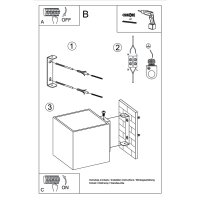 Aplica de Perete Quad Auriu 10x12.5x10 cm de la Sollux Lighting - 6