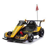 Kart electric Racing F1 pentru copii 3-11 ani, 500W 24V, telecomanda si muzica, galben - 1