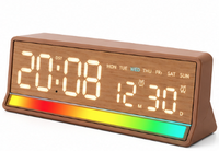 Ceas Digital LED 5536 cu Alarme si Iluminare RGB - 1