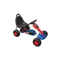 Kart cu pedale Stamp Spiderman pentru copii, scaun ajustabil, 5-8 ani, albastru - 1