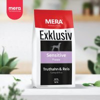 MERA Exklusiv Sensitive Puppy - Hrană Uscată pentru Câini Junior cu Curcan și Orez, XS-XL, 15kg - 1
