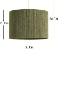 Candelabru Verde Opviq din Metal si Rafia, Inaltime Reglabila, Ø30x20 cm - 4