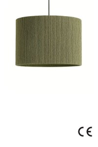 Candelabru Verde Opviq din Metal si Rafia, Inaltime Reglabila, Ø30x20 cm - 2