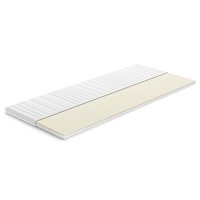 Topper saltea Dual Memory 4+2 cm, cu spumă poliuretanică + memory, husă antialergică și lavabilă, Grosime: 7 cm - 1