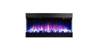 Semineu electric 3D de perete-incorporabil Dalas, 484x930x200 mm, 1500W - 3