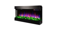 Semineu electric 3D de perete-incorporabil Dalas, 484x930x200 mm, 1500W - 4