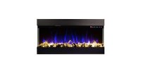 Semineu electric 3D de perete-incorporabil Dalas, 484x930x200 mm, 1500W - 2