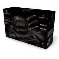 Set 3 tigai, negru Rose Collection - 2
