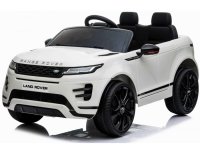 Masinuta electrica Range Rover 4x4, pentru copii 2-5 ani, 140W 12V, scaun tapitat, roti MOI, alba - 1