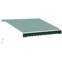 Perdea rulou manuala verde 2.5 x 2 m, cu protectie UV si intimitate | Aosom Romania - 1