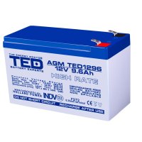 Acumulator AGM TED1296HR 12V 9.6Ah pentru aplicatii diverse - 1