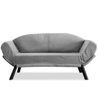 Canapea extensibila GENZO, 2 locuri, gri, 177x75x87 cm - 1