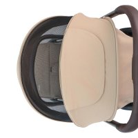 Carucior pentru copii Qplay Grav Bej, pliere cu o singura mana, amortizoare, suport reglabil pentru picioare, bara de protectie detasabila - 9