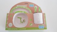 Set 5 piese alimentatie Crazy Animals Crocodil - 1