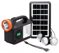 Kit solar de iluminare GD Times GD-102, 3 becuri, boxa BT, radio, 80W XL - 1