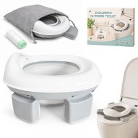 Olita portabila si pliabila, Primabobo, Flexi, 12-36 luni, Reutilizabila, Pentru calatorii, Functie de reductor, Pana la 30 kg, Include 20 pungi si husa de transport, Gri - 1