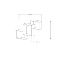 Raft Suspendat Byran, Alb, 98x20x73cm - 3
