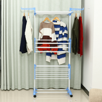 Uscator Vertical Mobil si Pliabil pentru Rufe cu Suport pentru Umerase - inaltime 173cm - 9