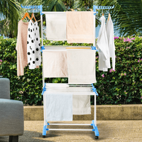 Uscator Vertical Mobil si Pliabil pentru Rufe cu Suport pentru Umerase - inaltime 173cm - 10