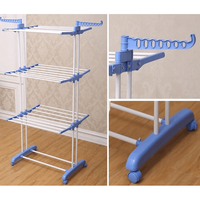 Uscator Vertical Mobil si Pliabil pentru Rufe cu Suport pentru Umerase - inaltime 173cm - 12