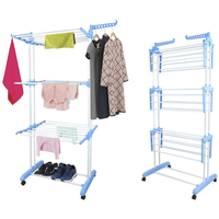 Uscator Vertical Mobil si Pliabil pentru Rufe cu Suport pentru Umerase - inaltime 173cm - 5