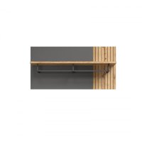 Cuier ESTEBAN, 1 raft, grafit + stejar evok, 80,1x27,6x40 cm - 1