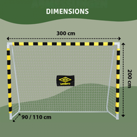 Poarta de fotbal Umbro 300x200x110 cm - 7
