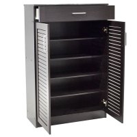 Dulap pentru pantofi Sante, 20 de perechi, finisaj wenge, 80 x 37 x 123 cm - 4