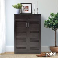 Dulap pentru pantofi Sante, 20 de perechi, finisaj wenge, 80 x 37 x 123 cm - 1