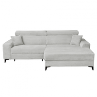 Coltar FLORIDA ONE L TILIA extensibil, cu arcuri si lada depozitare, colt dreapta, gri deschis, 280x175x95 cm - 1