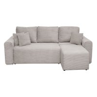 Coltar Canapea BEGA extensibil, cu arcuri si lada depozitare, colt interschimbabil, bej inchis, 240x153x80 cm - 1