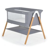 Patut pentru bebelusi Moni Kalinihta Premium Grey 90x53x74 cm, cu suport pentru accesorii,plasa insecte si saltea inclusa, recomandat de la nastere pana la o greutate de maxim 11 kg - 2